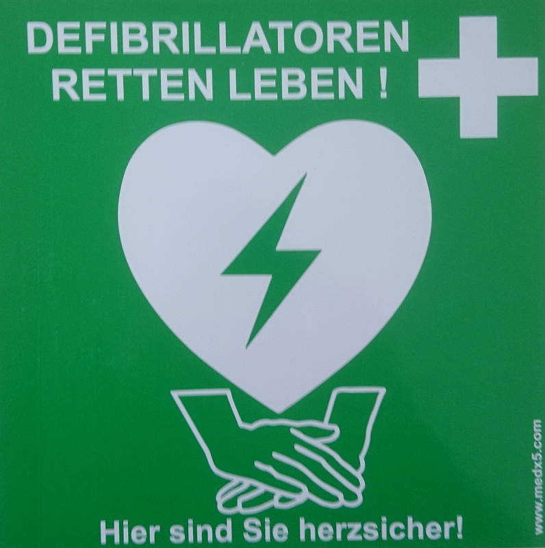Schild Defibrillator